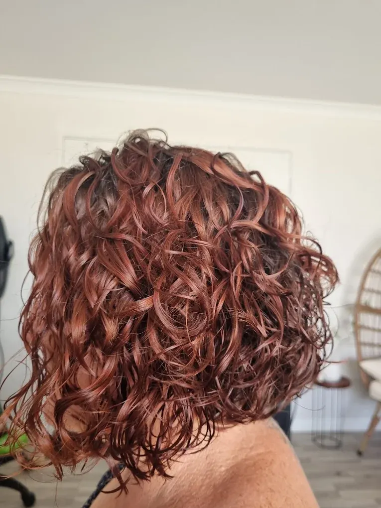 A guest's curls styled at the Curl Identity studio